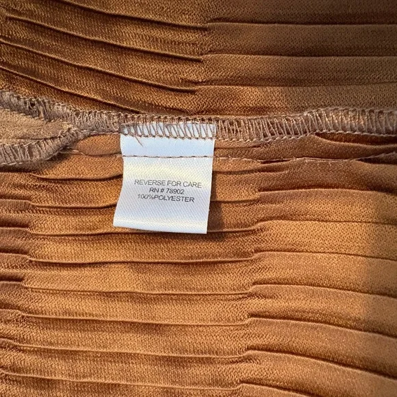 Toni Morgan Medium Chocolate Brown Jacket Button Down Pleated Collared Patterned - Picture 14 of 16